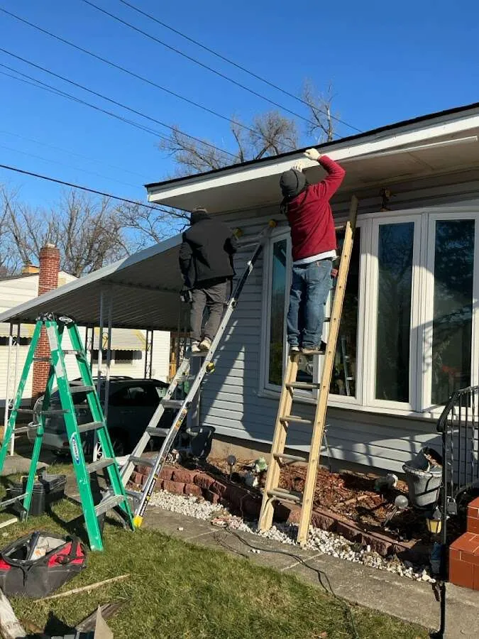 Restoration crew performing exterior repair in Taneytown